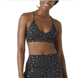 Glyder Sports bra Apparel Shine Bralette In Black-Black Triangle Size XS NWT